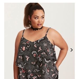 Size 2. NWT. Chiffon cross back tank.